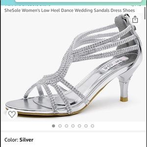 New in box She Sole silver heels